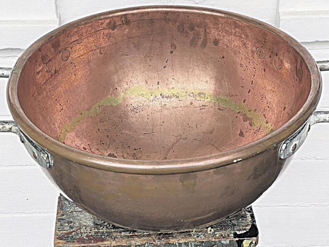 Sold at Auction: Rare Large Copper Candy Kettle, Cauldron, Pot, Vat