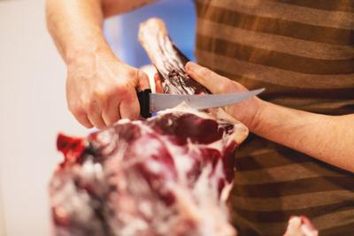 butchering venison