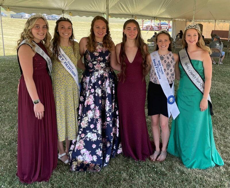 Outgoing Berks County Fair Queen and Alternate Hold Court at Ceremony