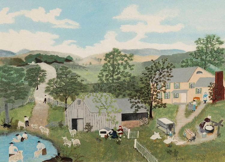 Grandma Moses Depicted Farm Life She Knew Well Antiques, Collectibles