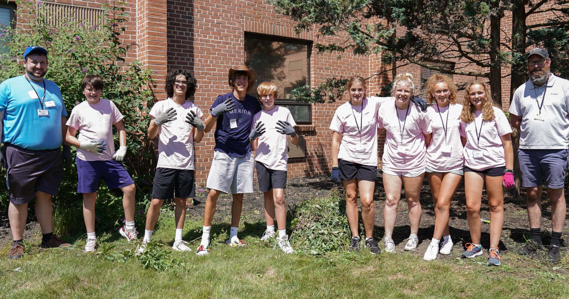 Teens tackle tasks at St. Anne's Retirement Community and Historic St. Mary's Church [photos]