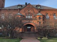 Red brick, arches, towers are hallmarks of Romanesque Revival style in Lancaster