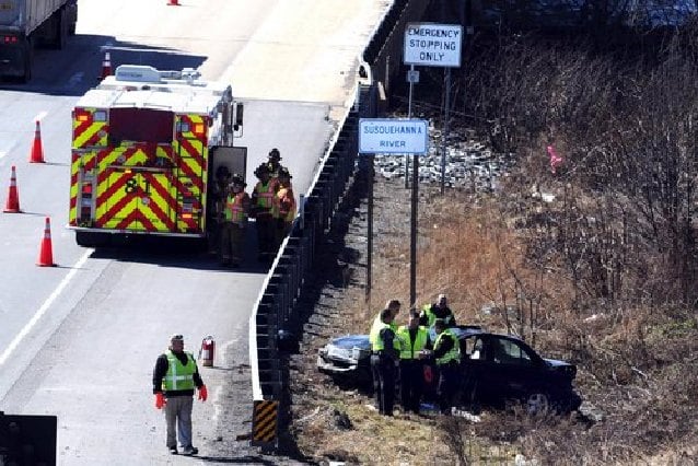 Car Flips On Route 30 