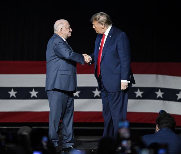 Former President Donald Trump speaks at Great American Outdoor Show