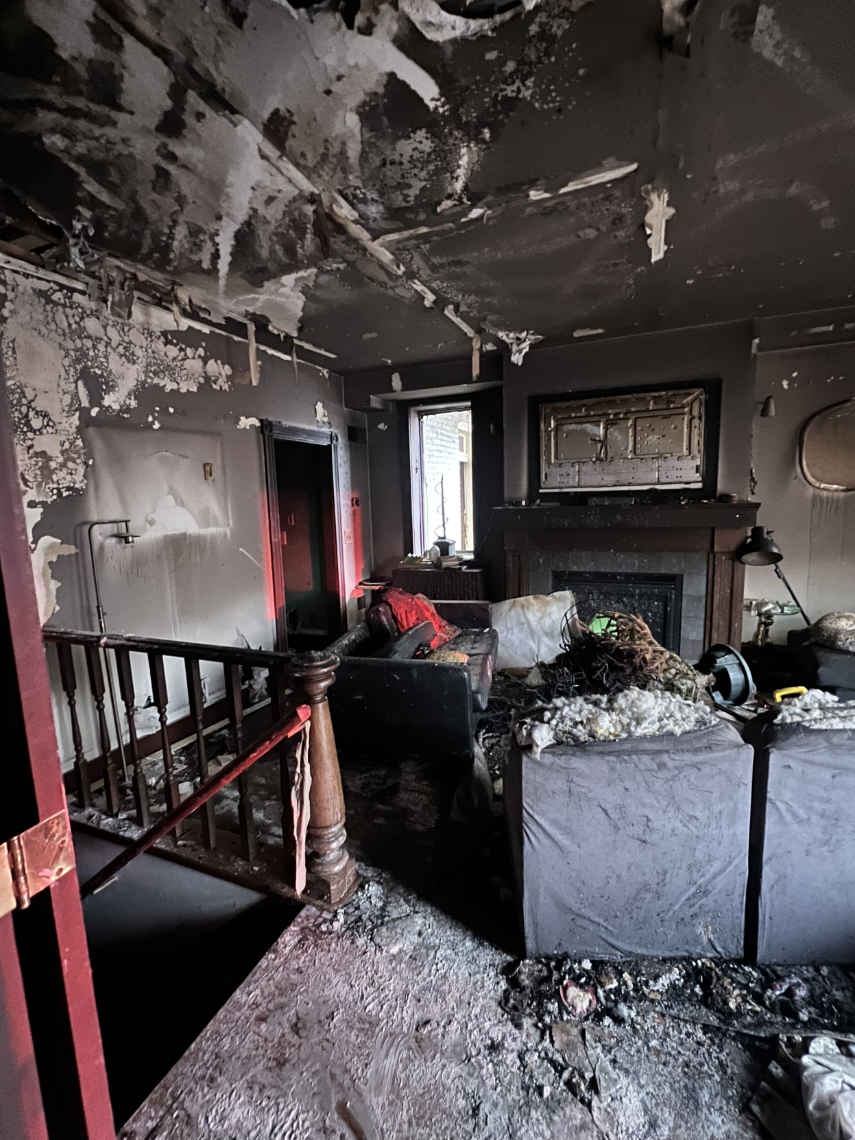 Fire damage from Christmas Eve 2024 at Vine Street building [photos ...