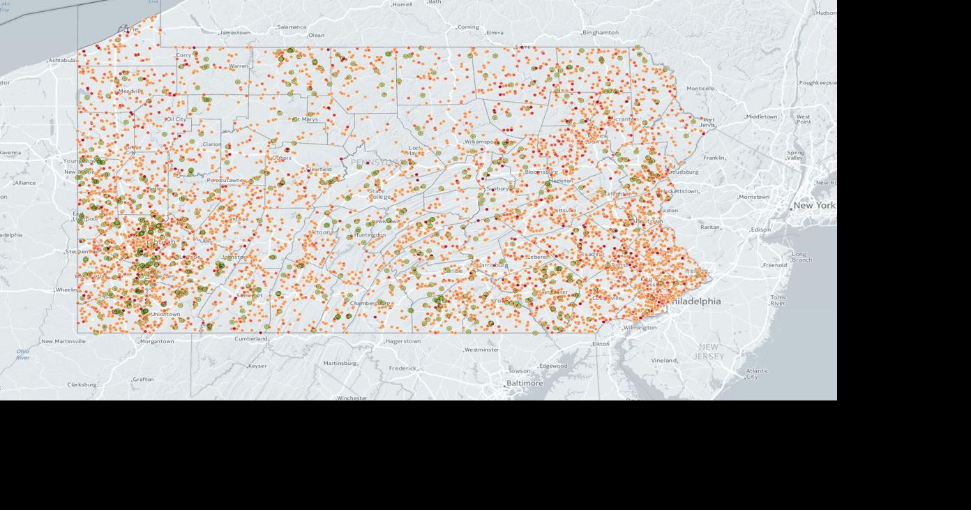 Penndot Type 10 Maps Here's A Map Of Every Structurally Deficient Bridge In Pennsylvania | Local  News | Lancasteronline.com