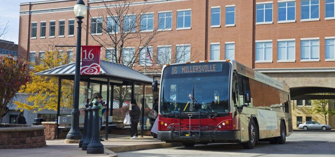 If there were a LancasterReading public bus, where should it stop