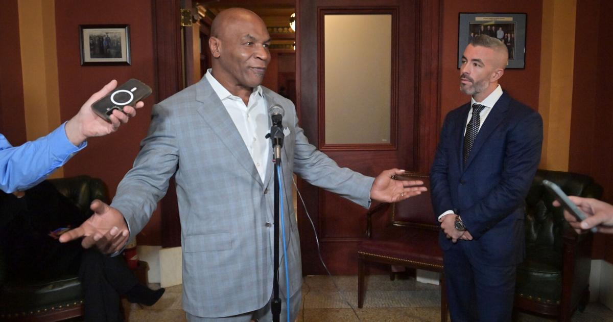 Boxing legend Mike Tyson lobbies for recreational marijuana in Pa. Capitol