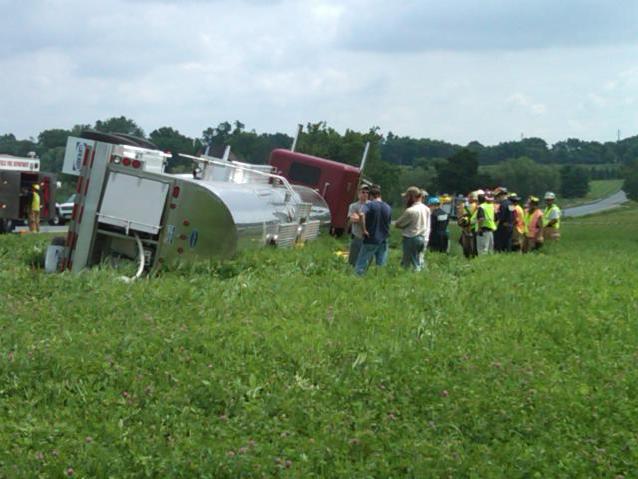 Milk truck spills its load | News | lancasteronline.com
