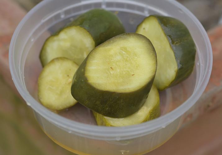 The real dill Lancaster Pickle Company offers six varieties of pickles
