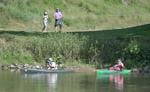 Here's what it's like watching the US Women's Open from a kayak in the Conestoga River