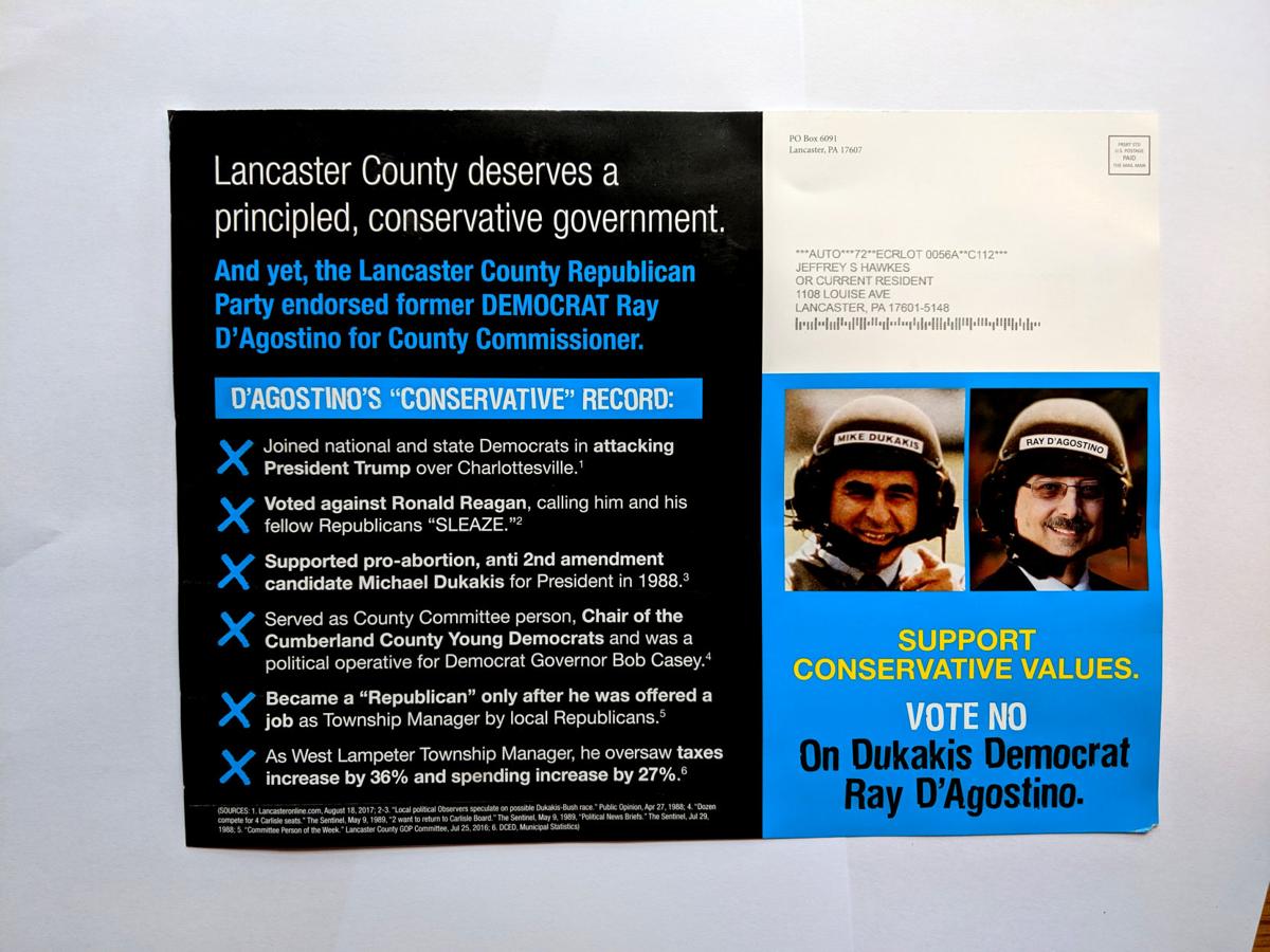 County Commissioner Race Doug Brubaker Sends Out Mailer Attacking Ray D Agostino S Democratic Affiliation Local News Lancasteronline Com