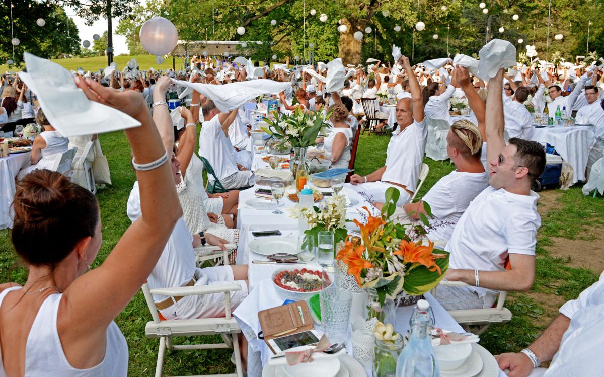 Summer night in white Hundreds dine at Fete en Blanc in Lancaster's