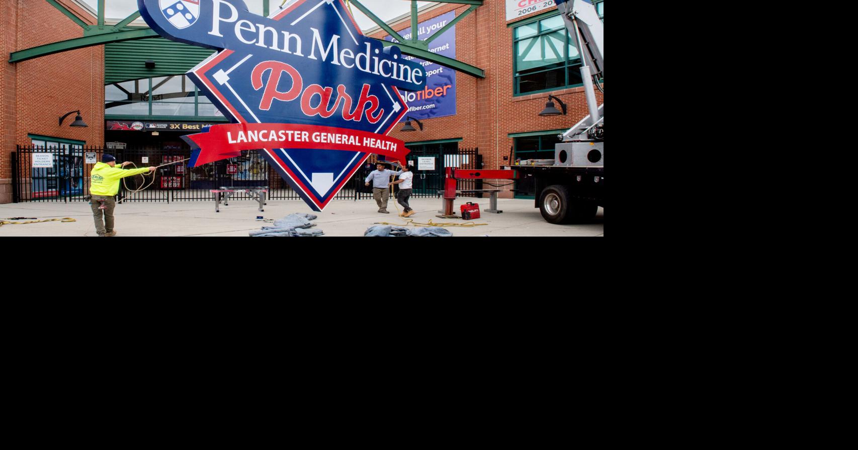New sign installed above the entrance to Penn Medicine Park [photos