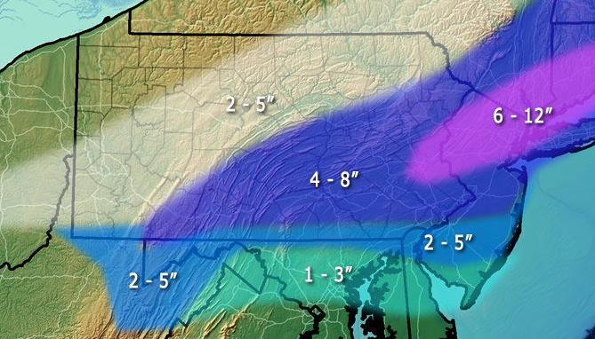 Winter storm warning issued for Lancaster County; up to 8 inches of ...
