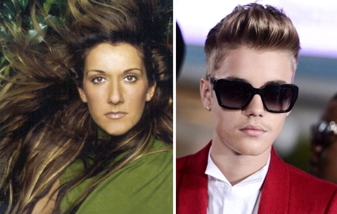 Celine dion discount justin bieber