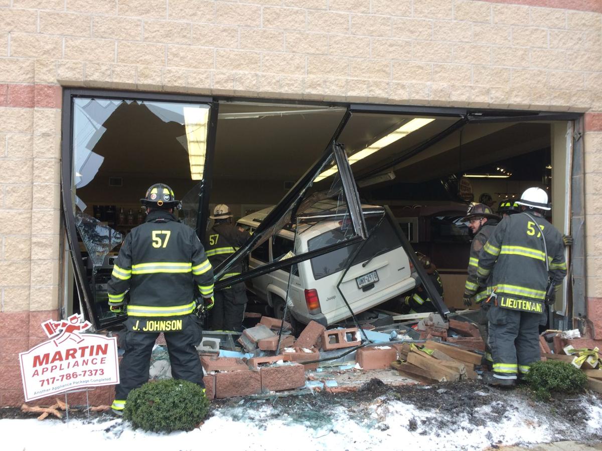 SUV plows into Martin Appliance showroom near Quarryville; state police