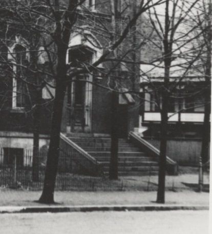 Closeup of entrance to Lancaster Boys' High School