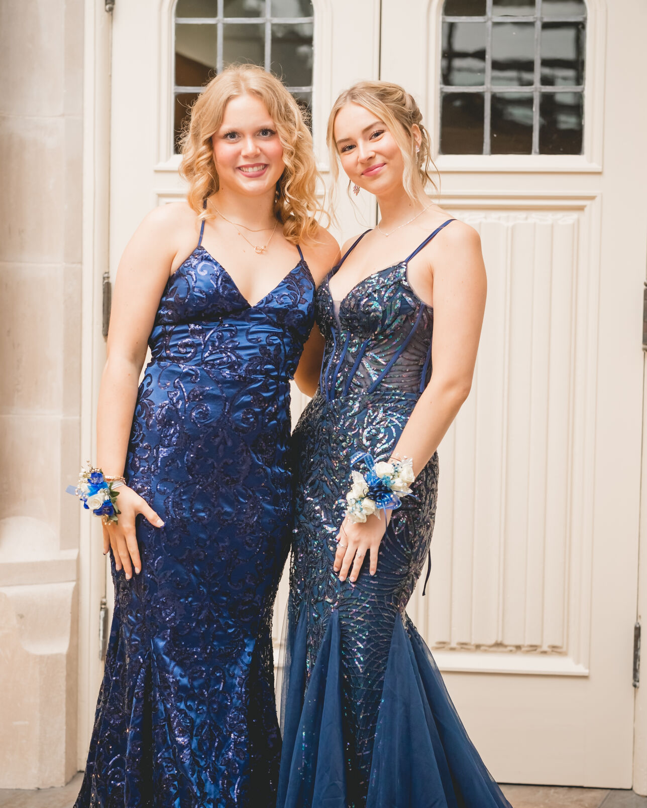 strapless open back dress Light Blue Organza Sheath Prom Dress with Halter Neck & High Slit  St   Viniodress