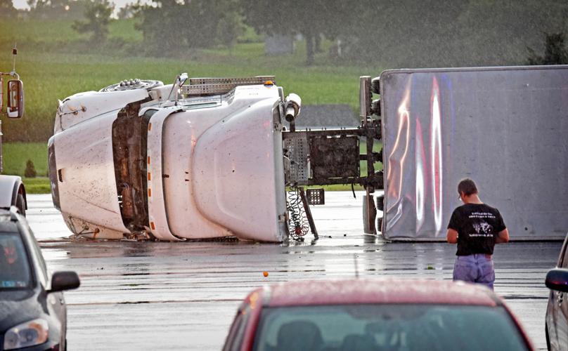 Fastmoving storm downs trees, wires across Lancaster County; tractortrailer blown over Local