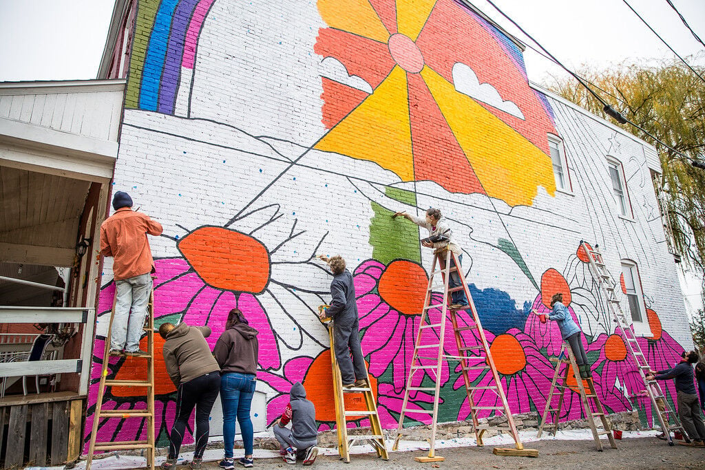 How volunteers, local officials created a colorful mural overlooking ...