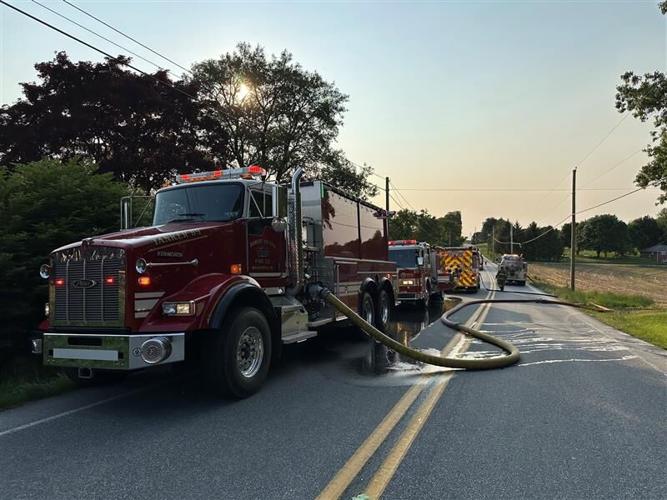 Residence collapses after fire in Little Britain Twp. Wednesday