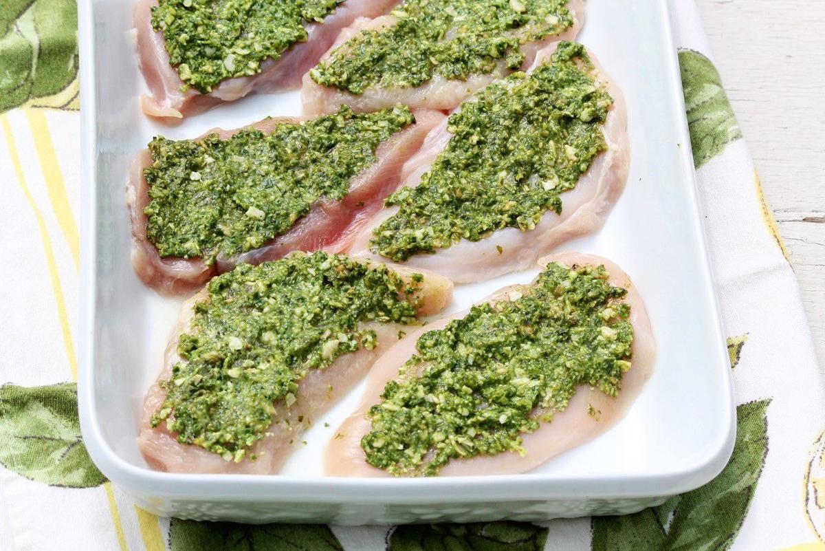 Fountain Avenue Kitchen Baked pesto chicken a good use for all that