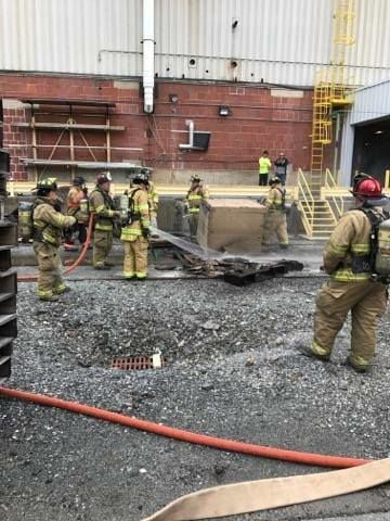 Fire Burns Stacks Of Ceiling Board At Armstrong S Ceiling Plant In