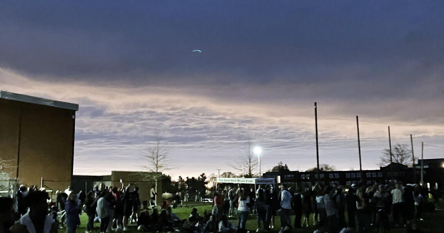 North Museum bus trip to solar eclipse totality filled with clouds, mid-afternoon night sky - Vimarsana News
