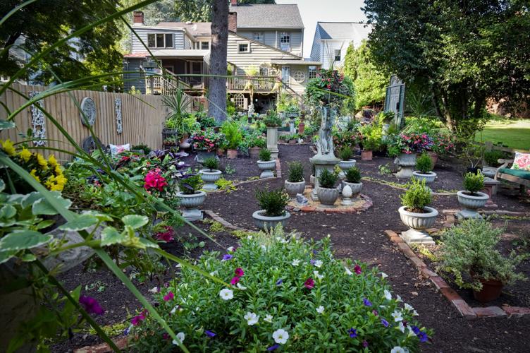 Tour 8 Marietta gardens Sunday; This lush garden on the tour came