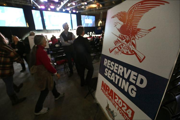 Former President Donald Trump speaks at Great American Outdoor Show