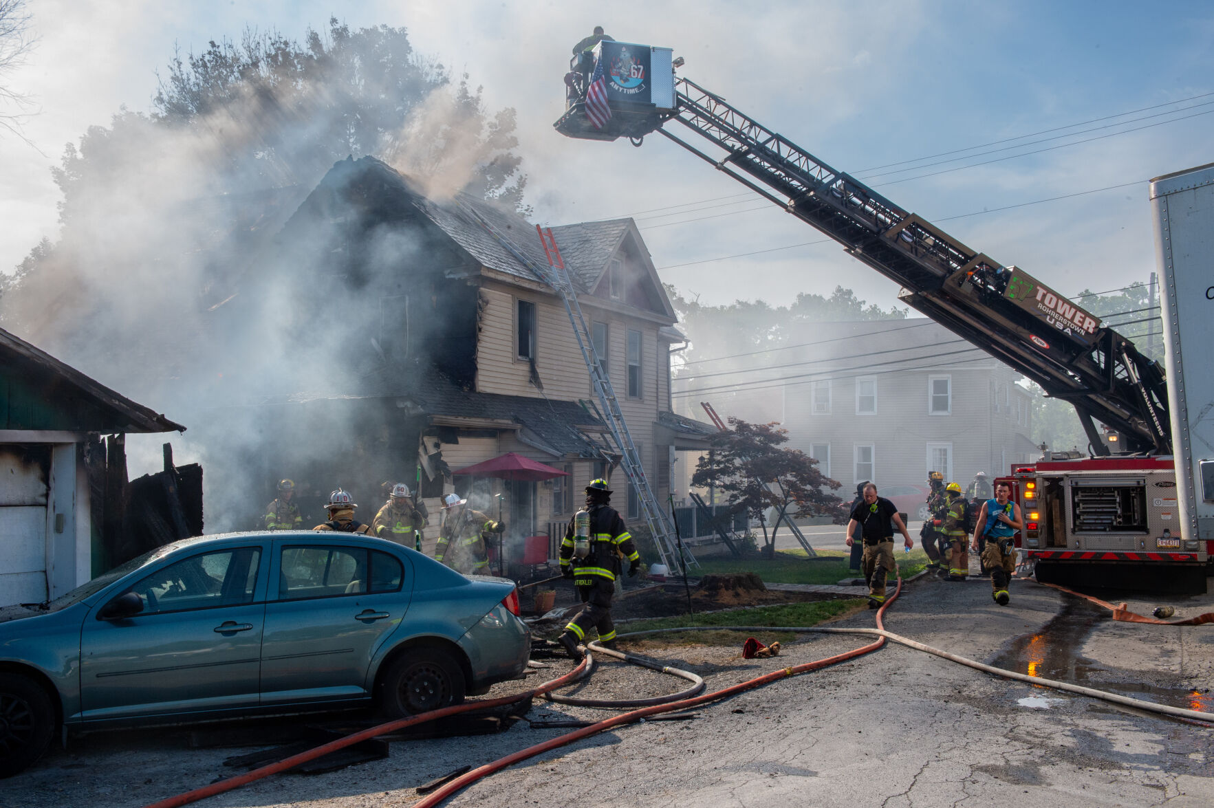 Spring Manor Rd Fire 1 injured in fire that severely damaged Manor Township home Wednesday ...