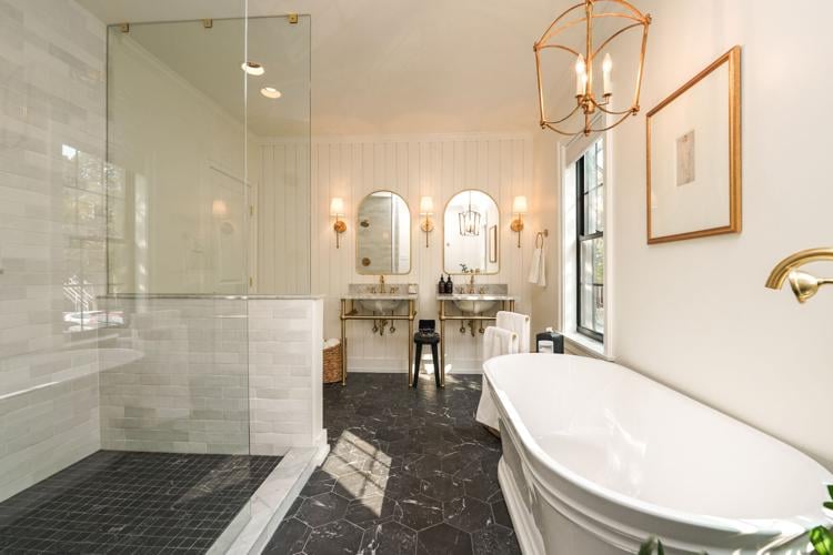 In this Chestnut Hill townhouse, they turned a bedroom into a bigger, brighter bathroom [photos, video] | Home & Garden