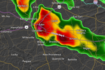 Road Flooding Lightning Strikes Reported During Storm Monday