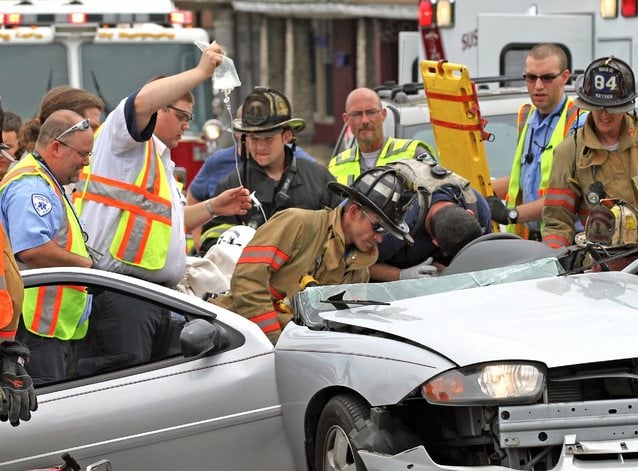 Rescuers cut roof off car to free driver in Columbia crash | News ...