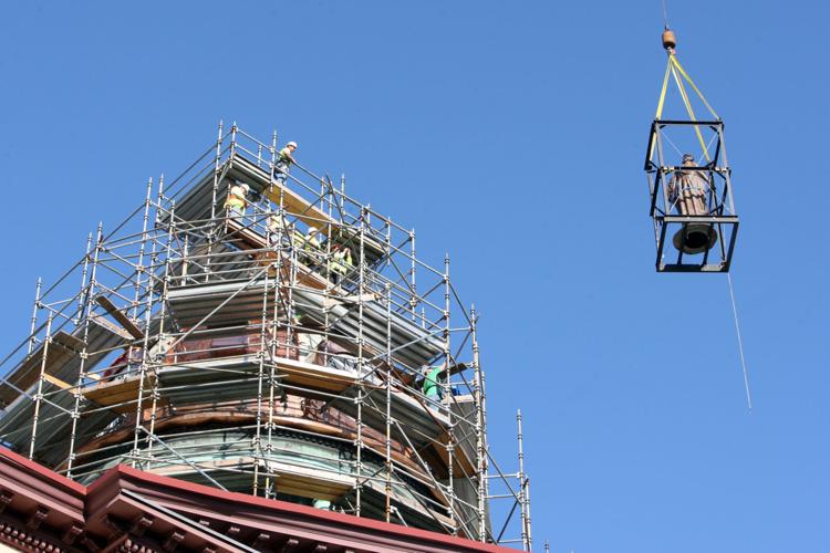 Lancaster County Courthouse dome has its statue of Lady Justice back