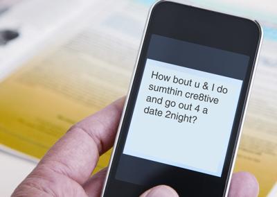 Texting photo illustration