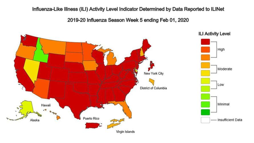 Cdc Flu Map 2020 Flu Resurges In Pa., With Almost 24,000 Cases And 14 Deaths In Past Two  Weeks | Local News | Lancasteronline.com