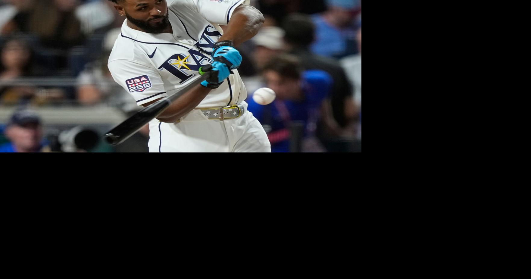 Rays slugger Junior Caminero feels fortunate left hand not broken after he was hit in All-Star Game Tampa Bay Rays third baseman Junior Caminero left the All-Star Game after being hit by a pitch on his left hand By DAN GELSTON - AP Sports Writer Jul 14, 2026