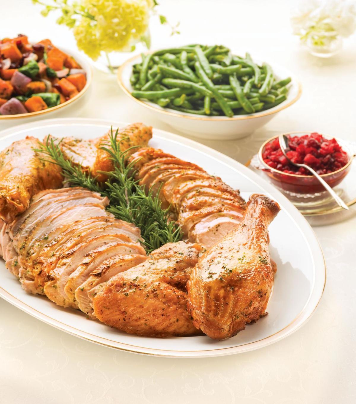 Thanksgiving turkey with hand