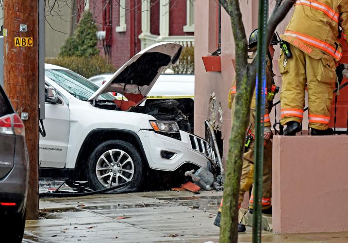 Car hits house, gas meter after being hit by other vehicle in Lancaster ...