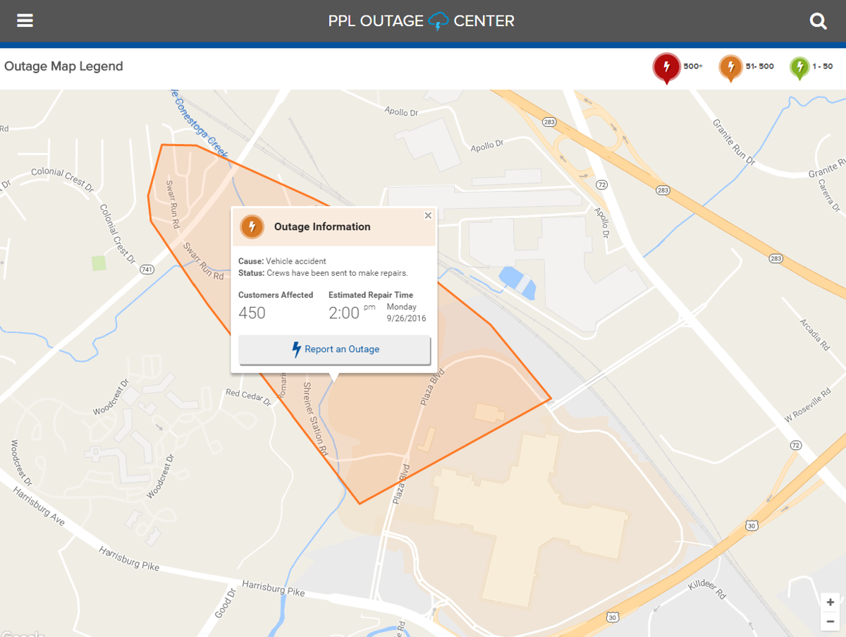 Power outages reported after trash truck hits utility pole ...