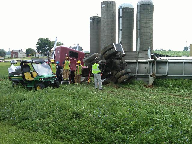 Milk truck spills its load | News | lancasteronline.com