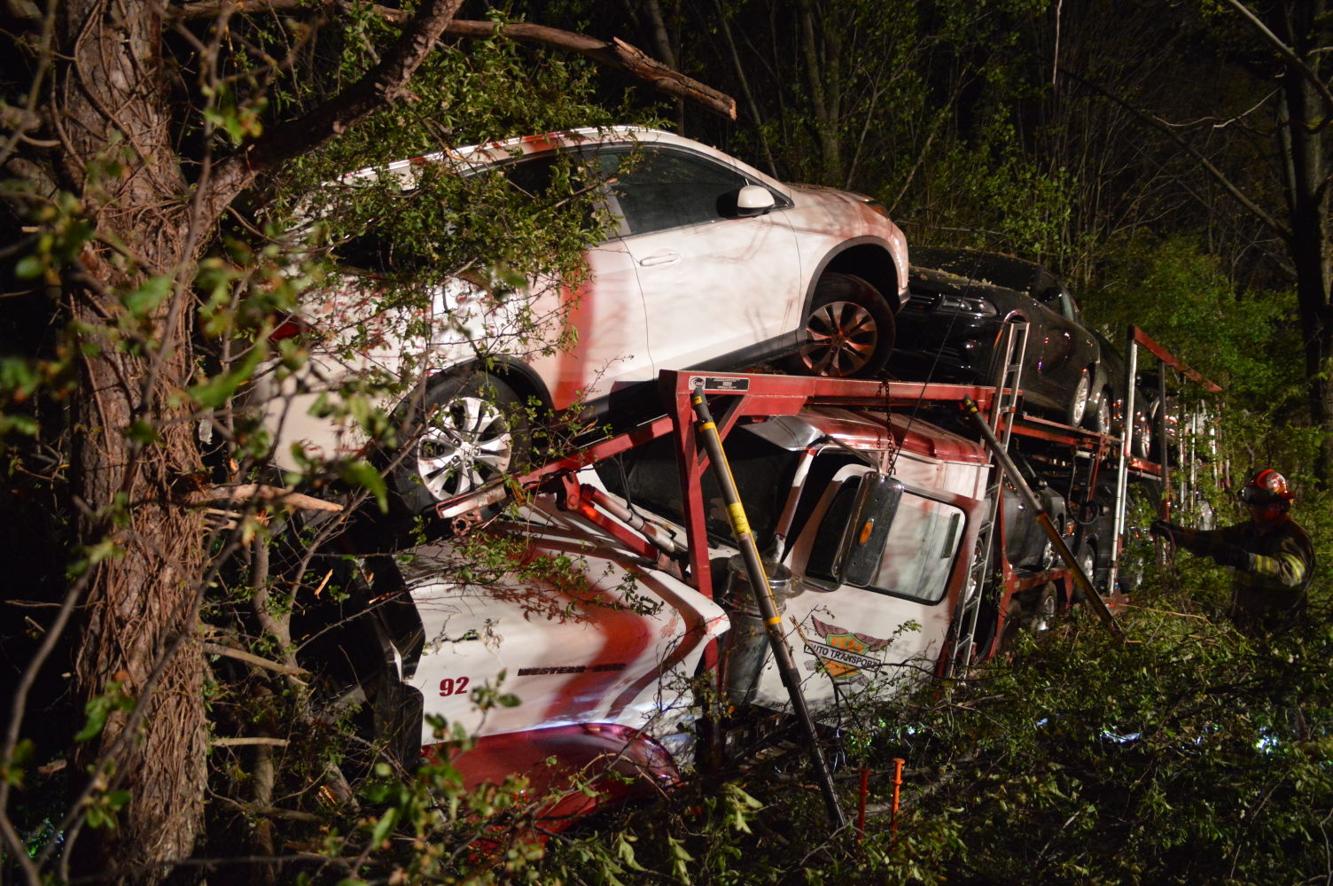 Driver not seriously injured in fiery carcarrier crash on Route 283 Local News