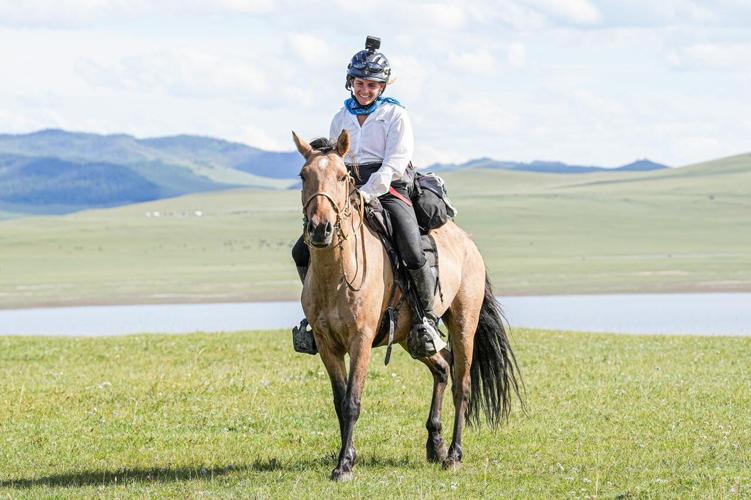 Callie King in the Mongol Derby