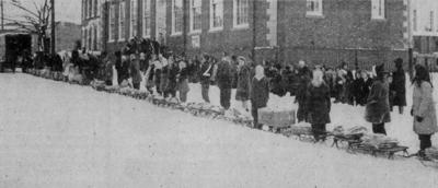 City kids braved snow and ice to collect waste paper for war effort in ...