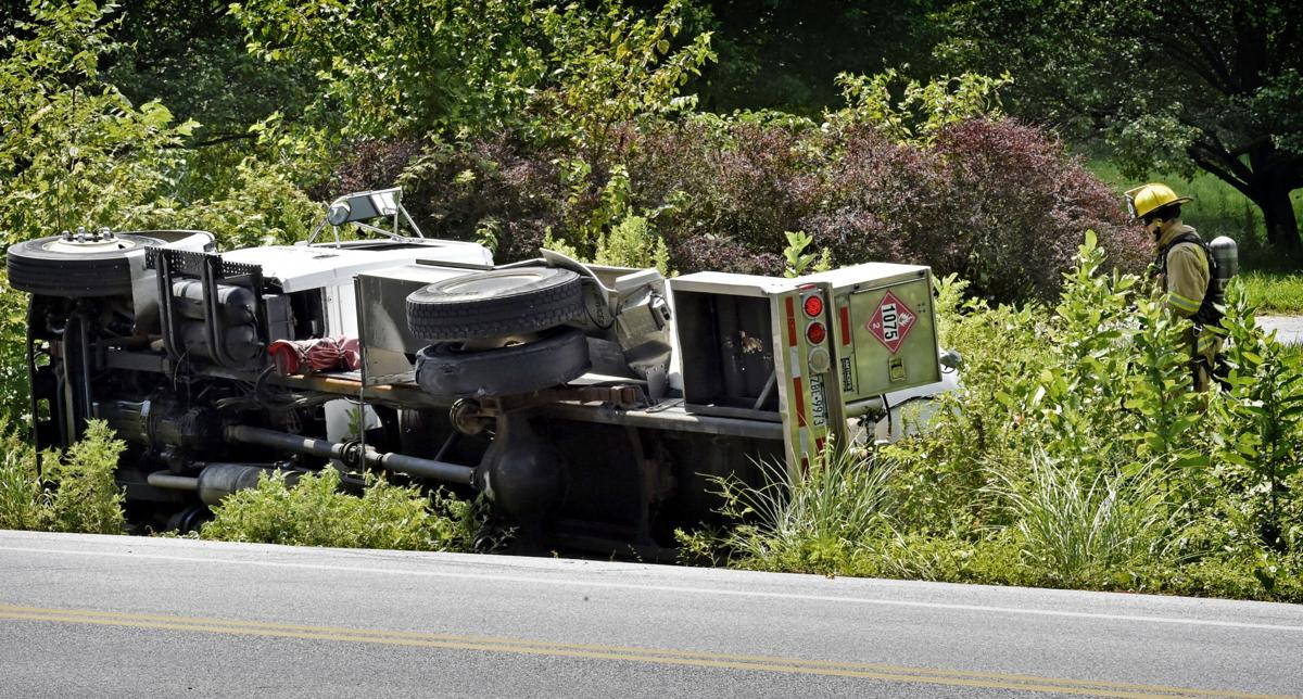 Propane truck overturns into ditch off Manor Township road Local News