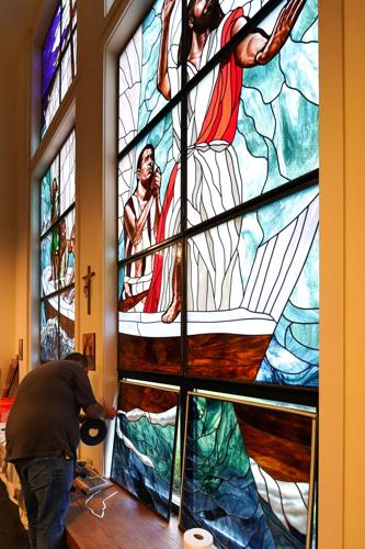 St. Edward's Episcopal installs stained glass window as part of project  honoring late rector Stephen Casey, Faith & Values