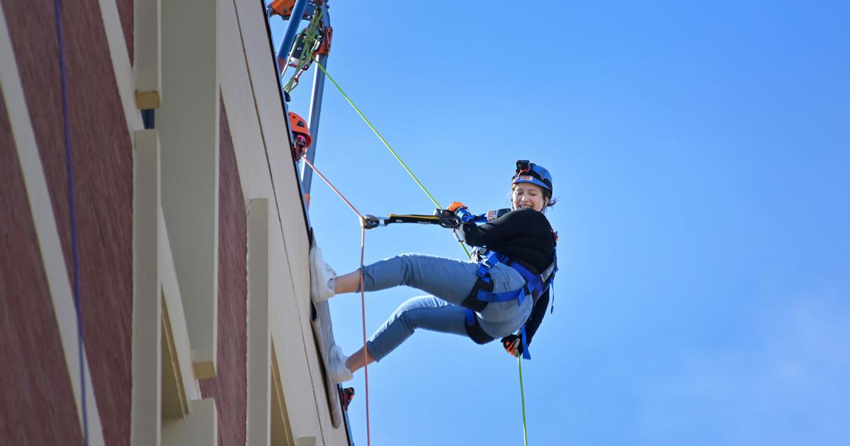 Building Rappeling Watch live: What's it like to rappel down the side of a Lancaster ...
