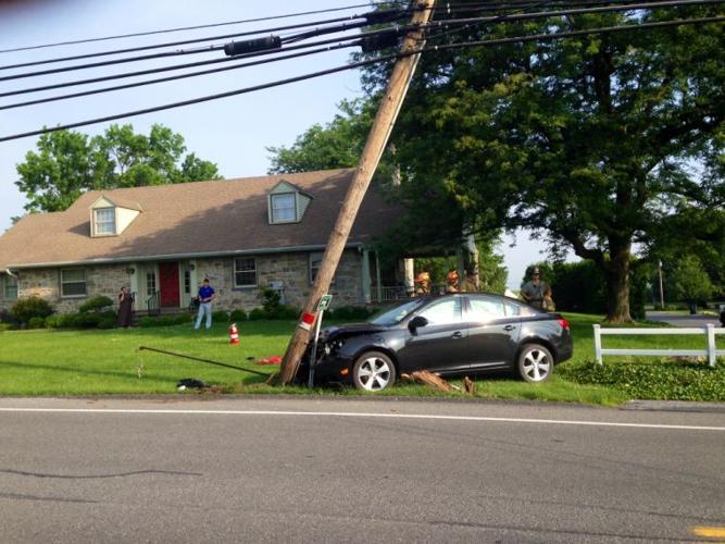 UPDATE: Route 23 reopens after car strikes pole in East Earl Township ...